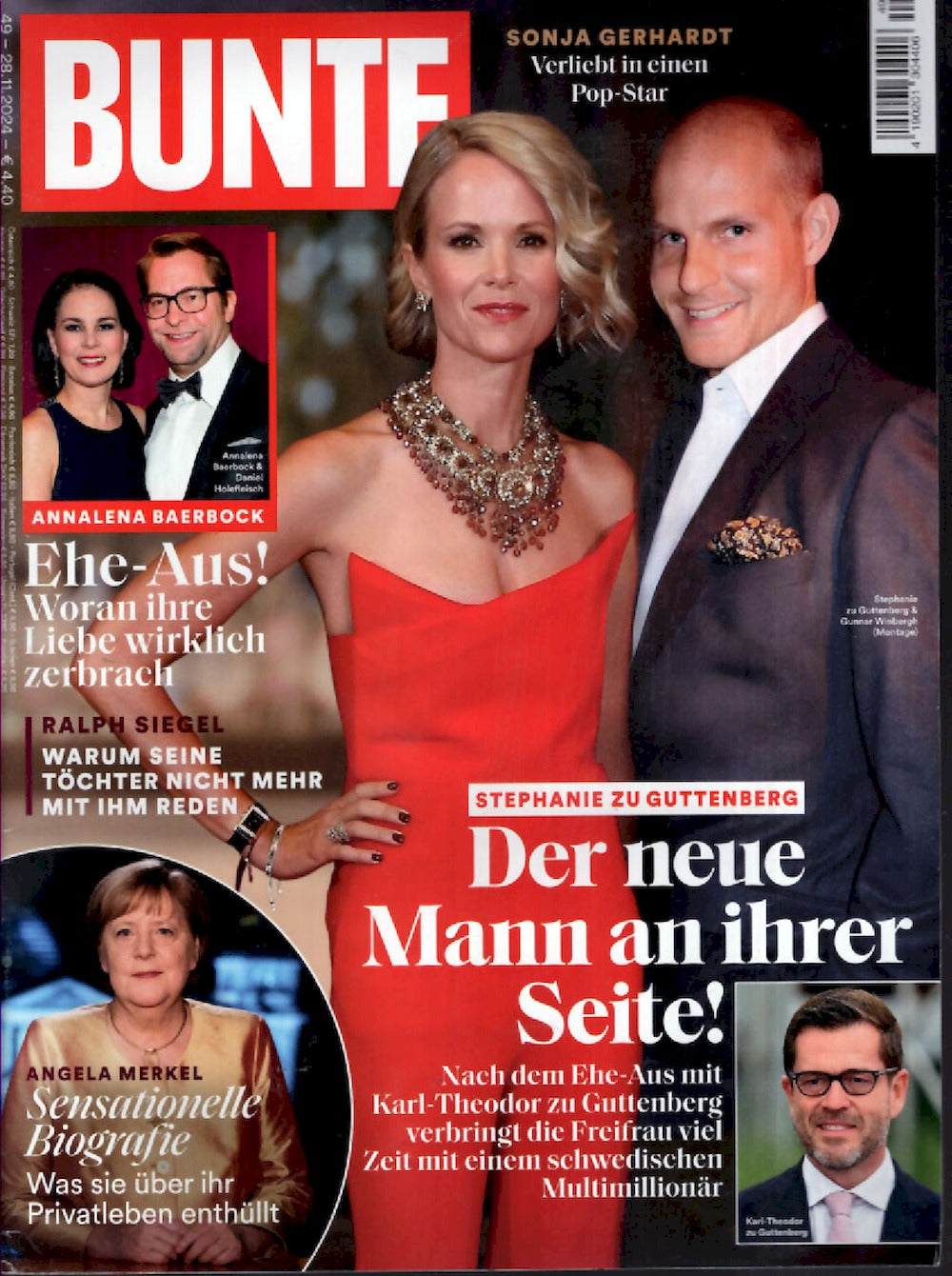 Bunte Magazin Deutschland 2024-49 Stephanie Zu Guttenberg Angela Merkel Annalena Baerbock