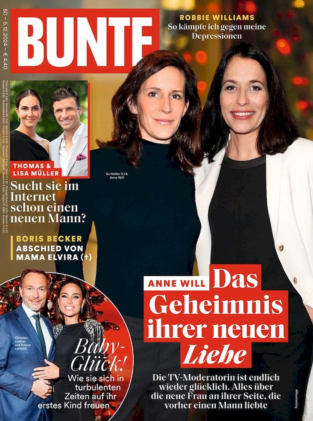 Bunte Magazin Deutschland 2024-50 Anne Will Thomas Müller Christian Lindner