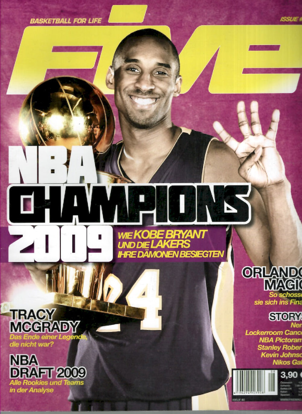 Five Magazin Deutschland 2009-08 Kobe Bryant Tracy McGrady Nikos Galis #60