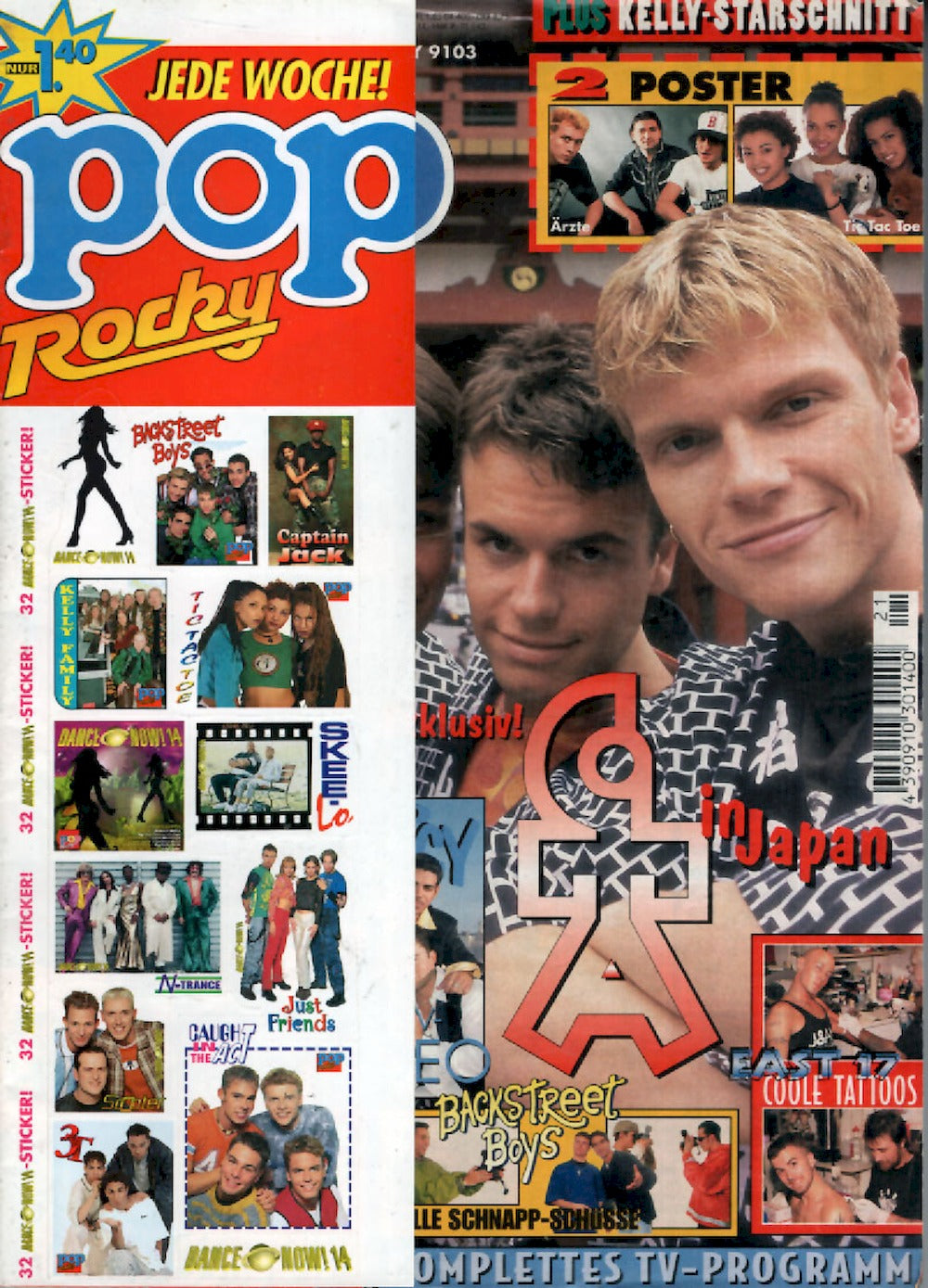 Pop Rocky Magazin Deutschland 1996-21 Caught In The Act Ärzte + Poster