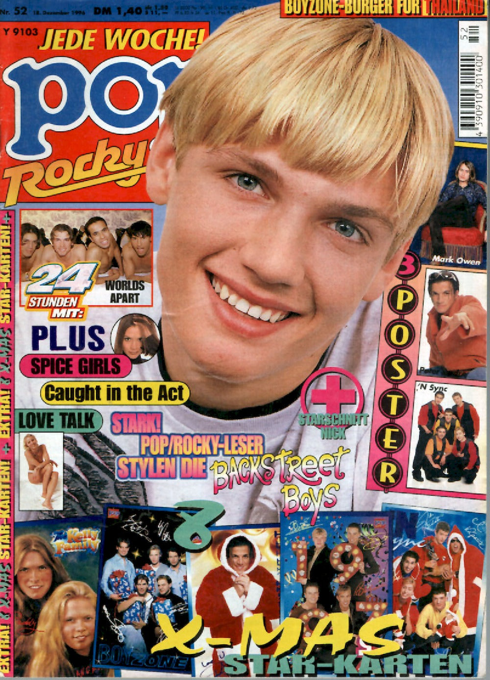 Pop Rocky Magazin Deutschland 1996-52 Nick Carter + Poster Peter Andre N`Sync N'Sync