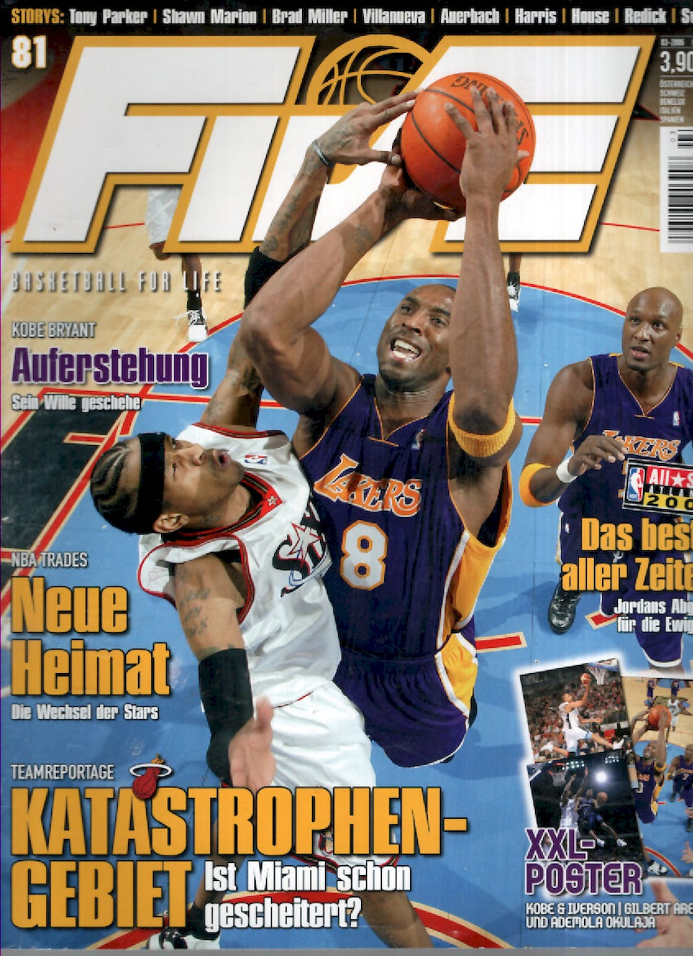 Five Magazin Deutschland 2006-03 Kobe Bryant Tony Parker Shawn Marion Brad Miller
