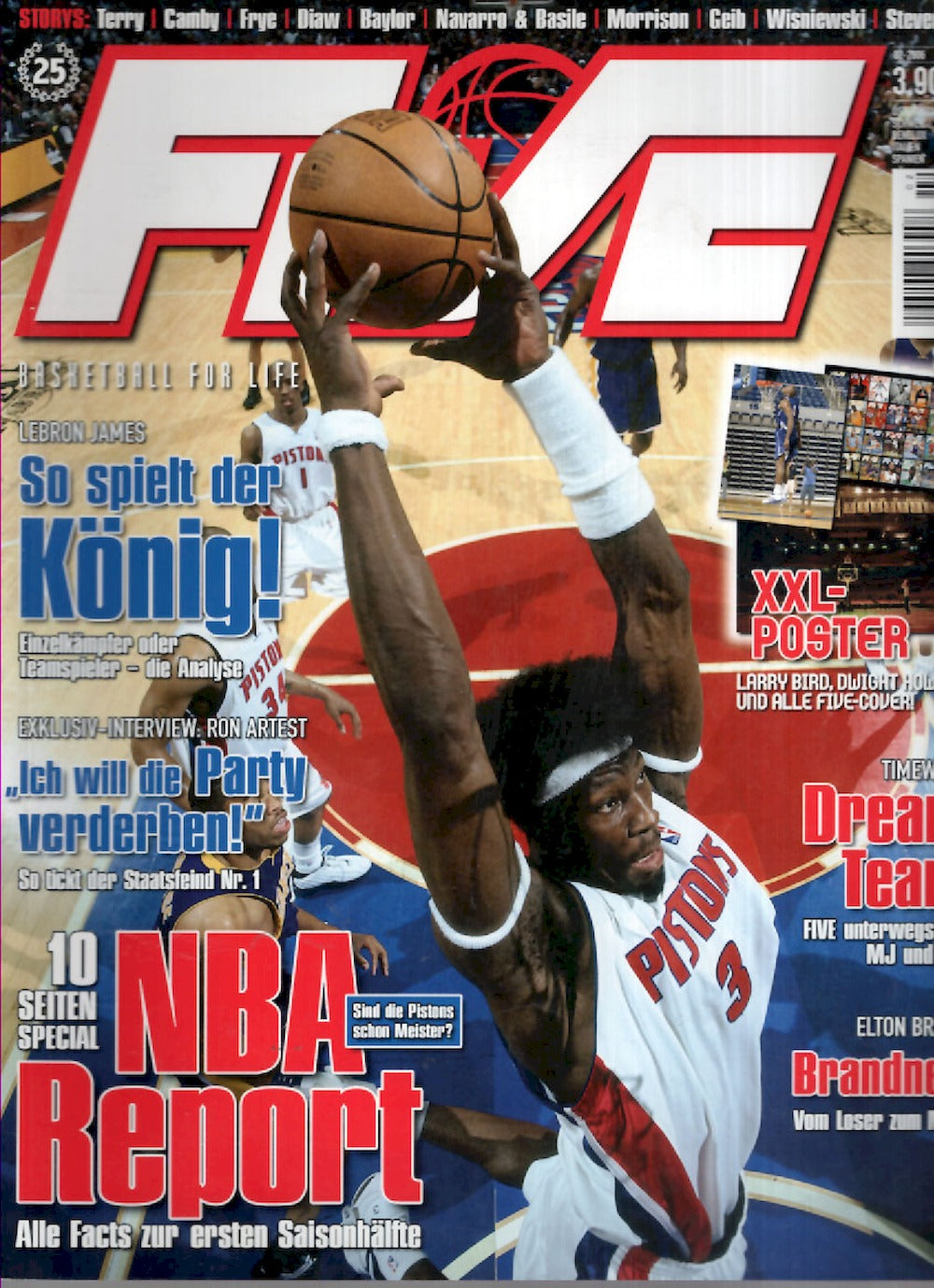 Five Magazin Deutschland 2006-02 Ben Wallace Lebron James Ron Artest Elton Brand