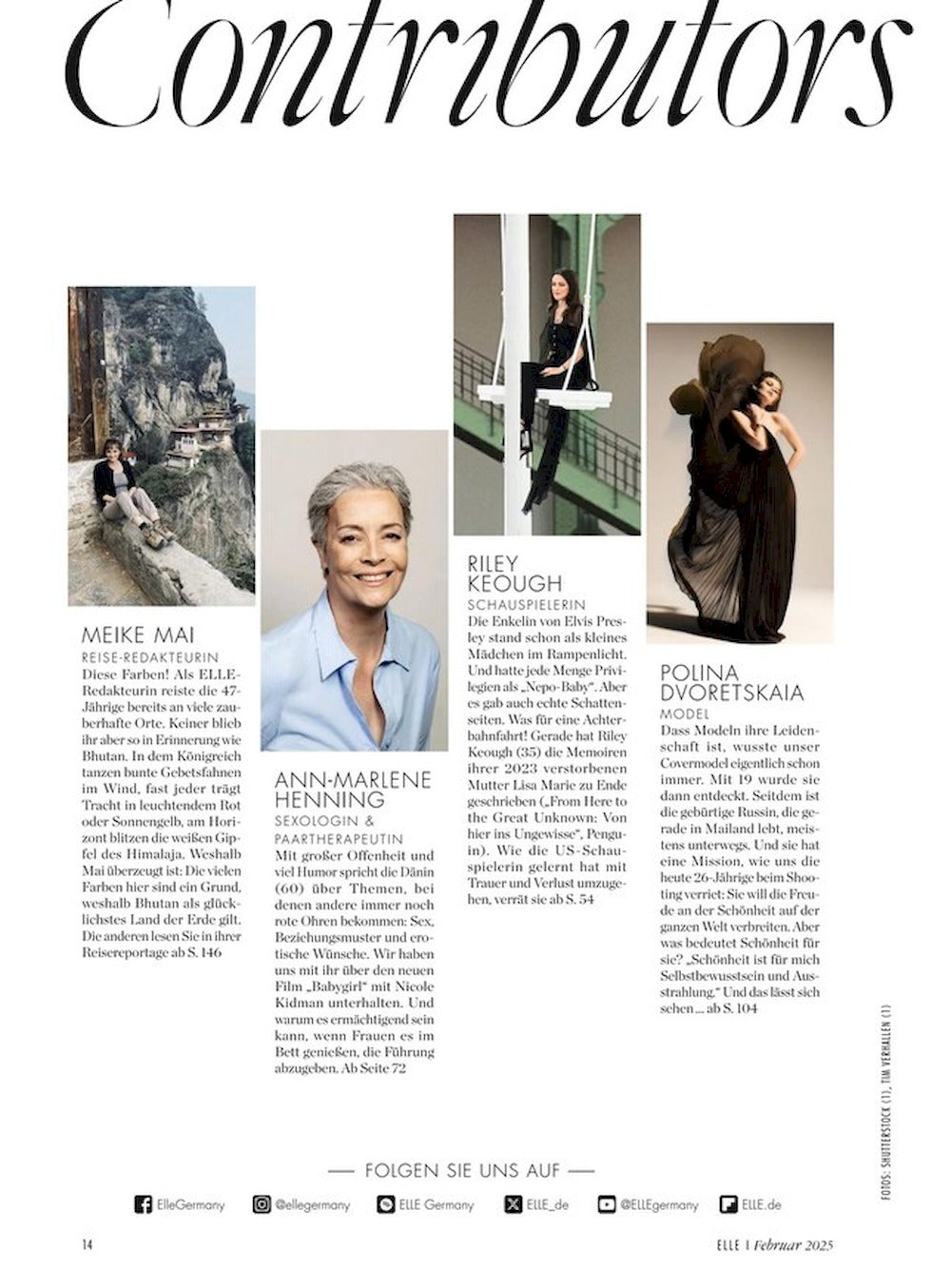 Elle Magazin Deutschland 2025-02 Polina Dvoretskaya