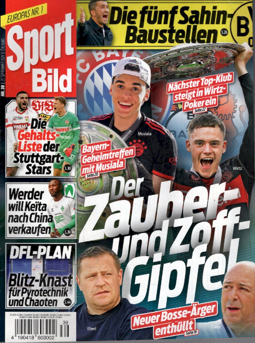 Sport Bild Magazin Deutschland 2024-39 Florian Wirtz Naby Keita Jamal Musiala