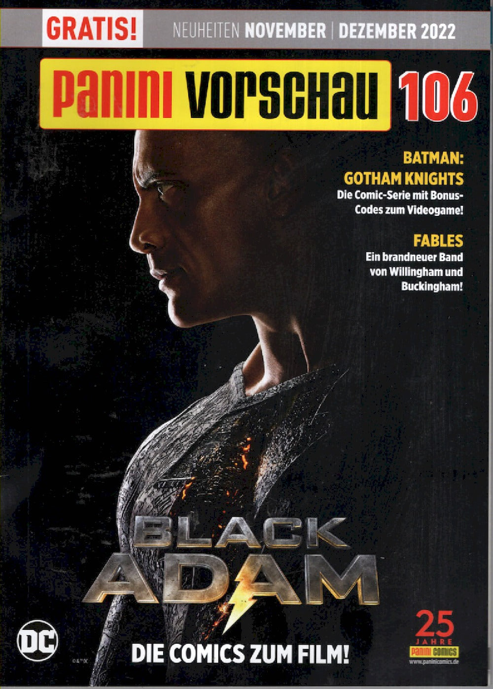 Panini Vorschau Magazin Deutschland 2022-11+12 Black Adam Batman #106