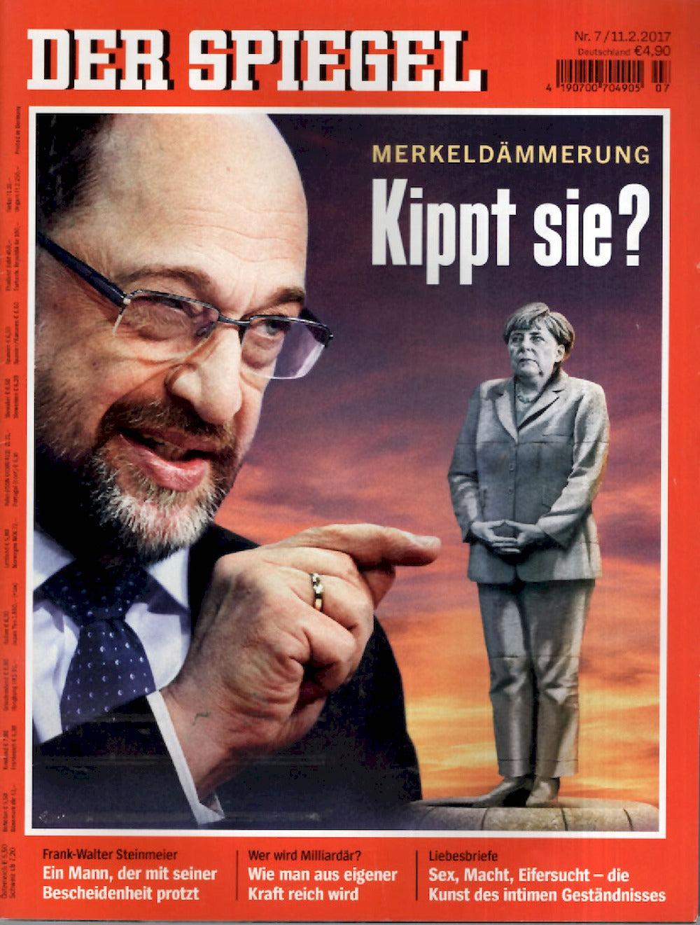 Der Spiegel Magazin Deutschland 2017-07 Martin Schulz Angela Merkel