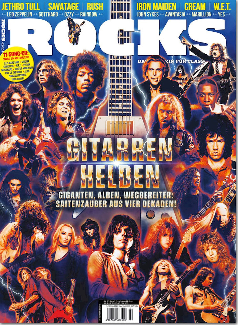 Rocks Magazin Deutschland 2025-02 Van Halen John Sykes Gary Moore Led Zeppelin Iron Maiden #105