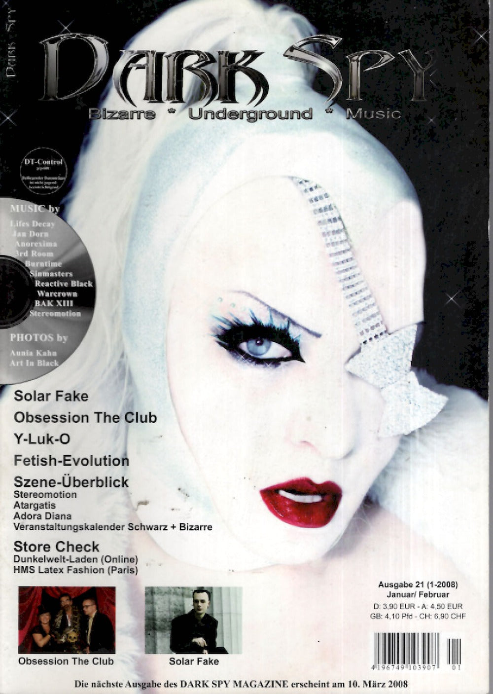 Dark Spy Magazin Deutschland 2008-01 Danny De Luxe Solar Fake #21 + Poster