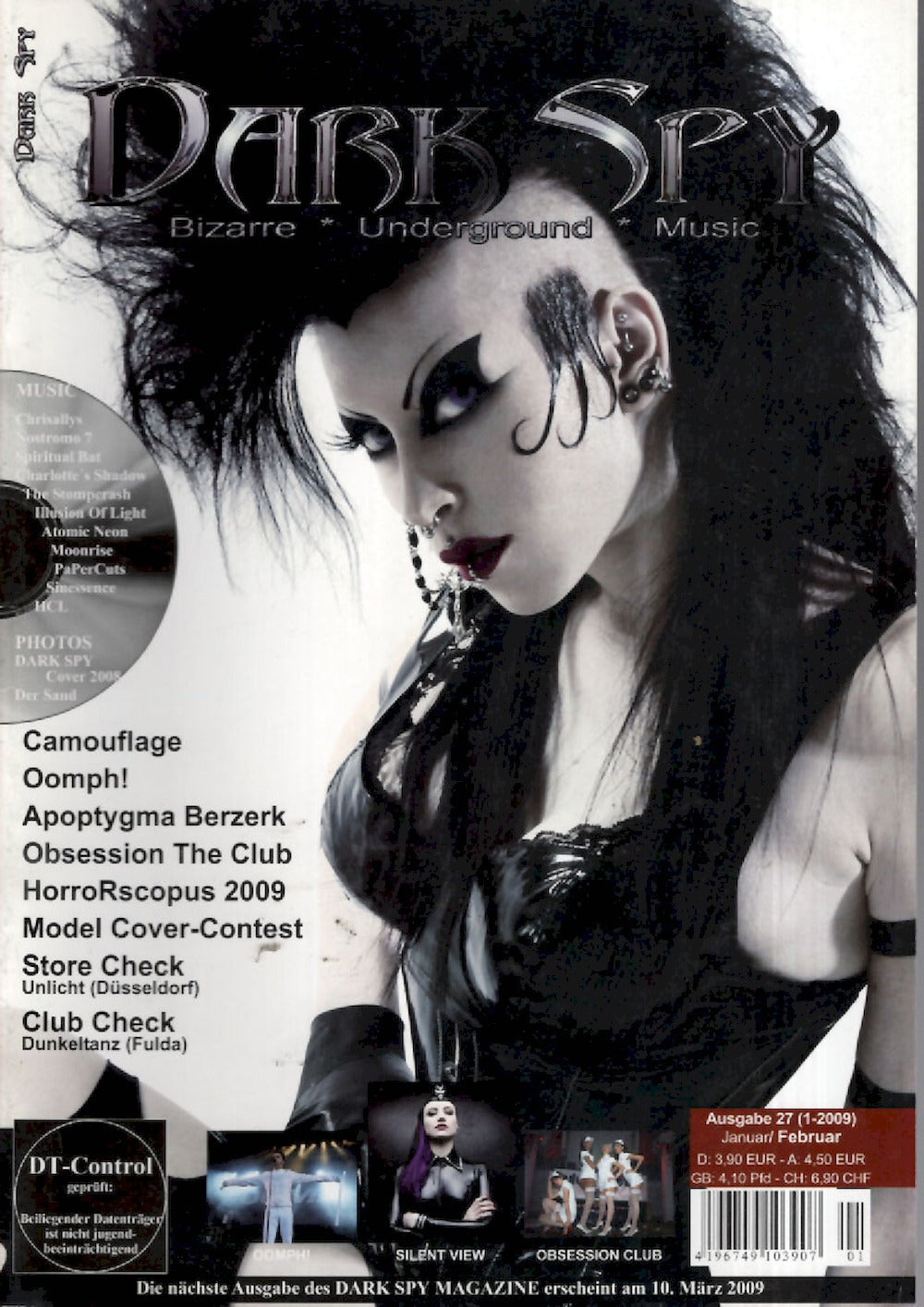 Dark Spy Magazin Deutschland 2009-01 Razorcandi Oomph #27 + Poster