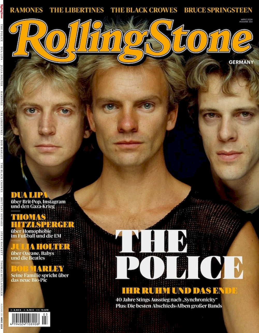 Rolling Stone Magazin Deutschland 2024-03 The Police Dua Lipa #353 + CD