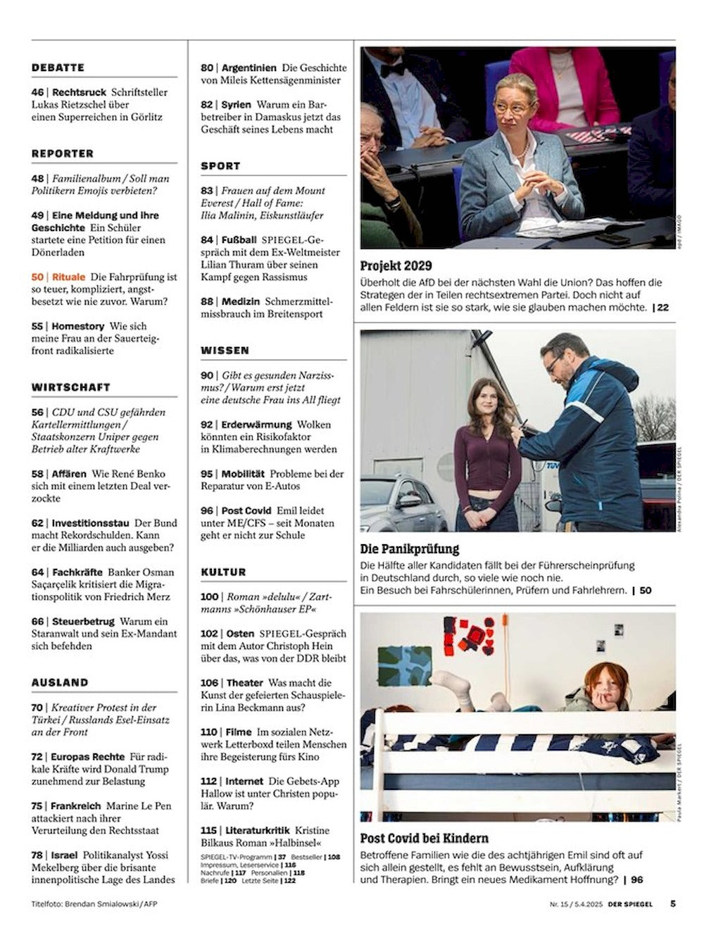 Der Spiegel Magazin Deutschland 2025-15 Donald Trump Liliam Thuram