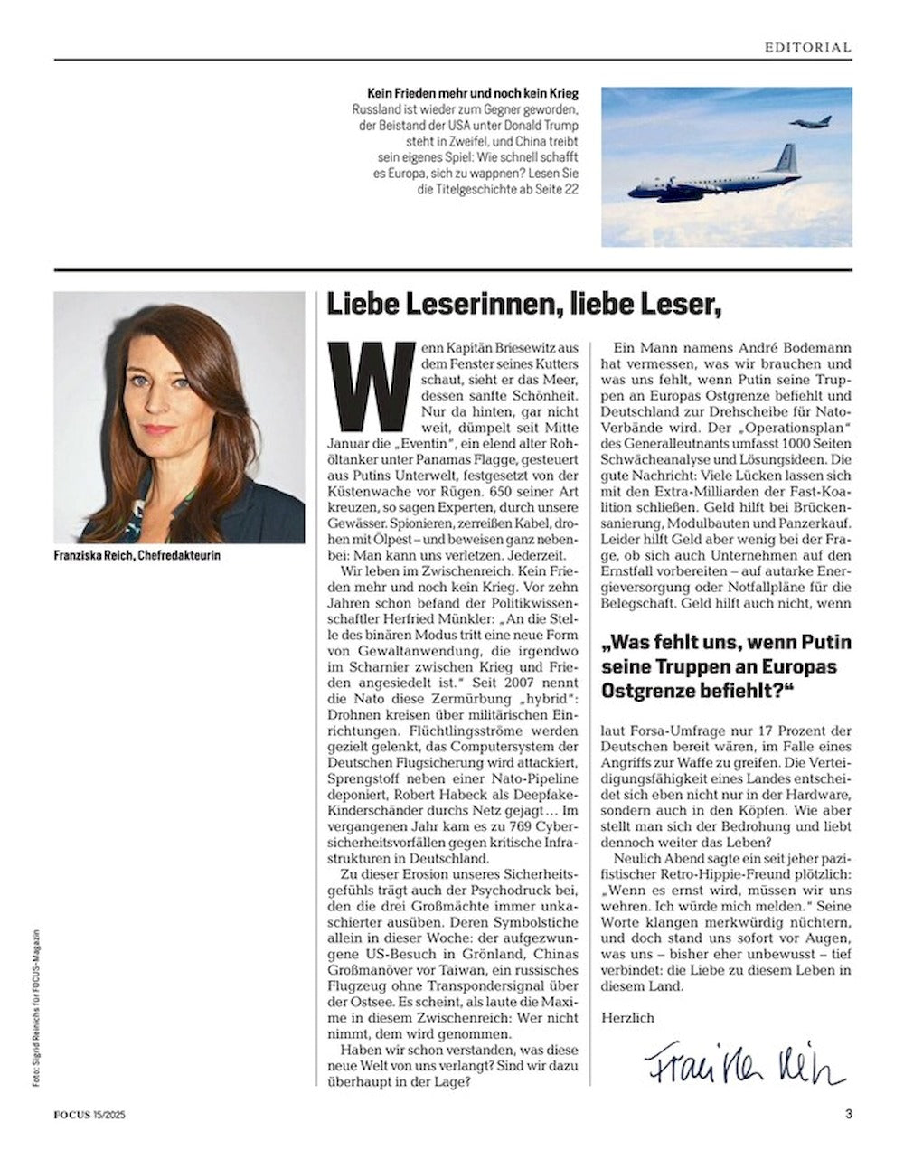 Focus Magazin Deutschland 2025-15 Putin Ekrem Imamoglu Hansi Flick