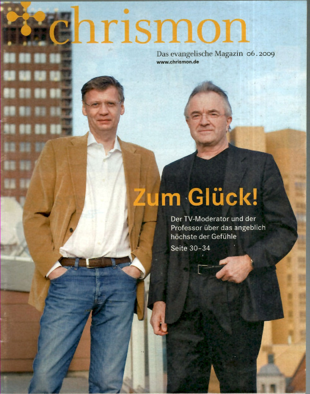 Chrismon Magazin Deutschland 2009-06 Günther Jauch Gerhard Schulze