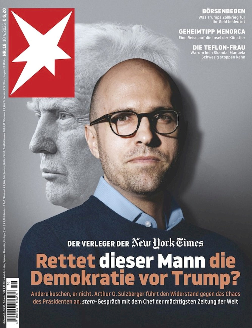 Stern Magazin Deutschland 2025-16 Arthur Gregg Sulzberger Donald Trump