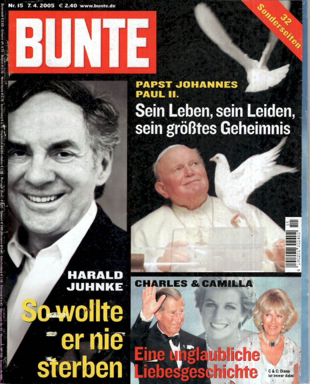 Bunte Magazin Deutschland 2005-15 Johannes Paul Harald Juhnke