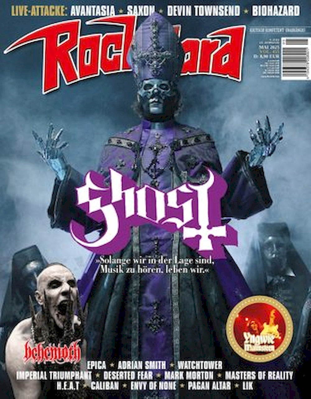 Rock Hard Magazin Deutschland 2025-05 Ghost Behemoth Deserted Fear #455