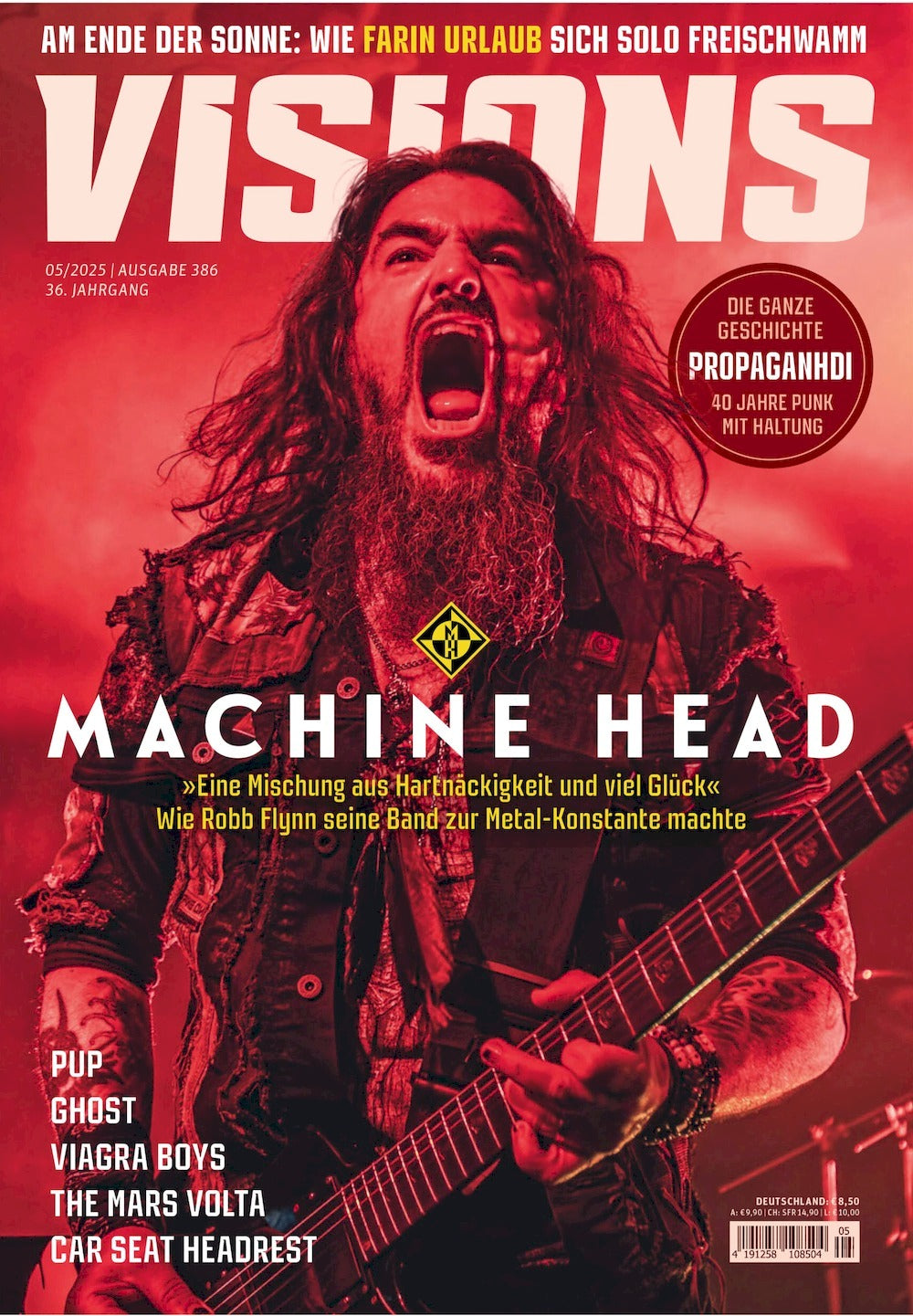 Visions Magazin Deutschland 2025-05 Machine Head Propagandhi Ghost Farin Urlaub #386