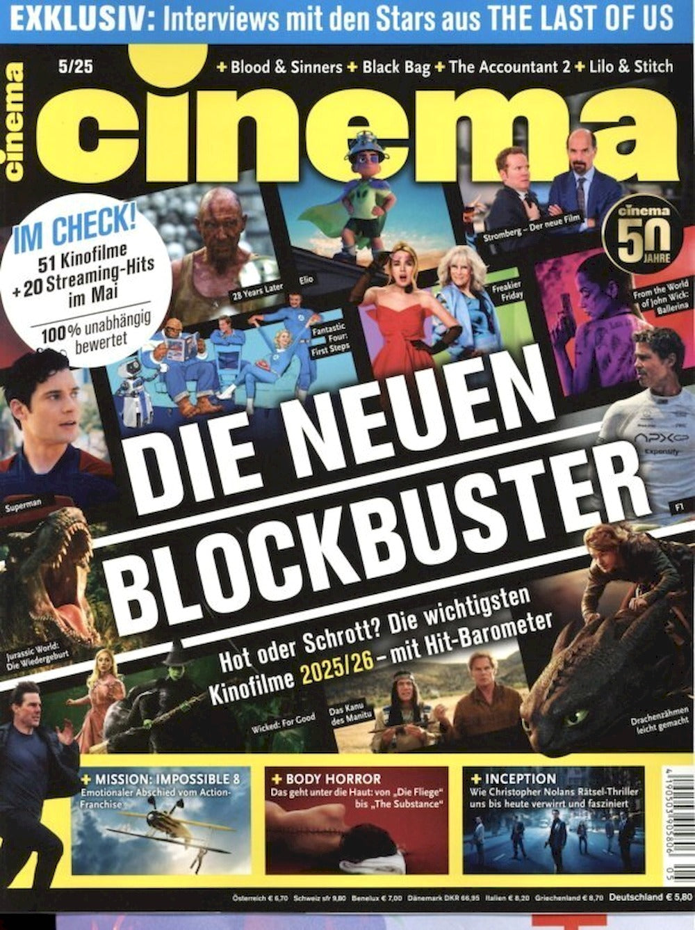 Cinema Magazin Deutschland 2025-05 Mission Impossible Inception