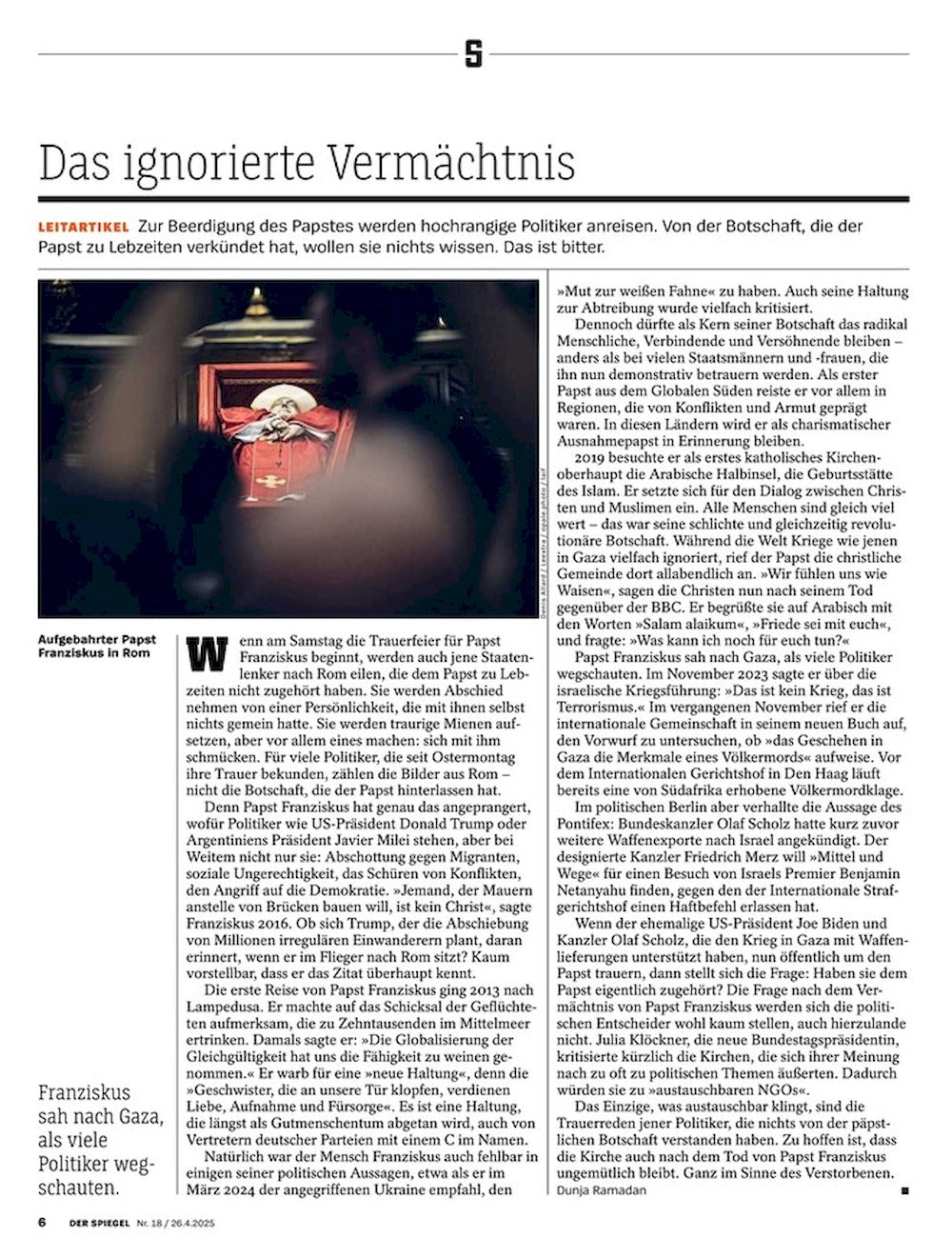 Der Spiegel Magazin Deutschland 2025-18 JD Vance Donald Trump