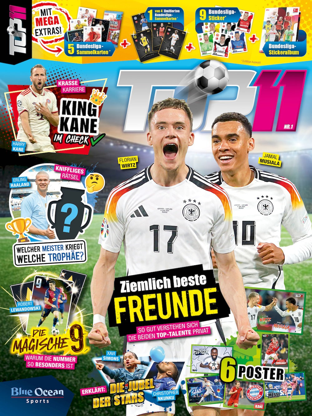 Top 11 Magazin Deutschland 2025-01 Florian Wirtz Jamal Musiala + Poster