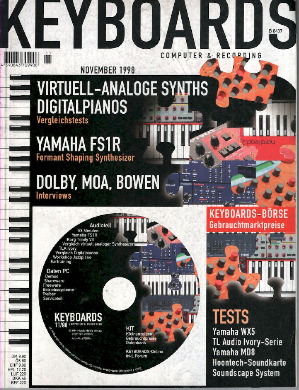 Keyboards Magazin Deutschland 1998-11 Moa Thomas Dolby John Bowen