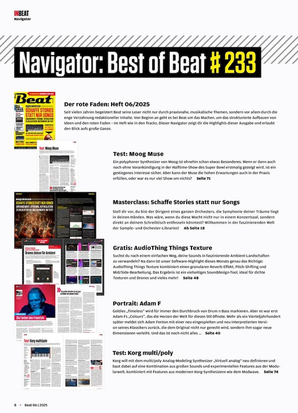 Beat Magazin Deutschland 2025-06 DJ Shadu Thomas Lemmer Adam F #233