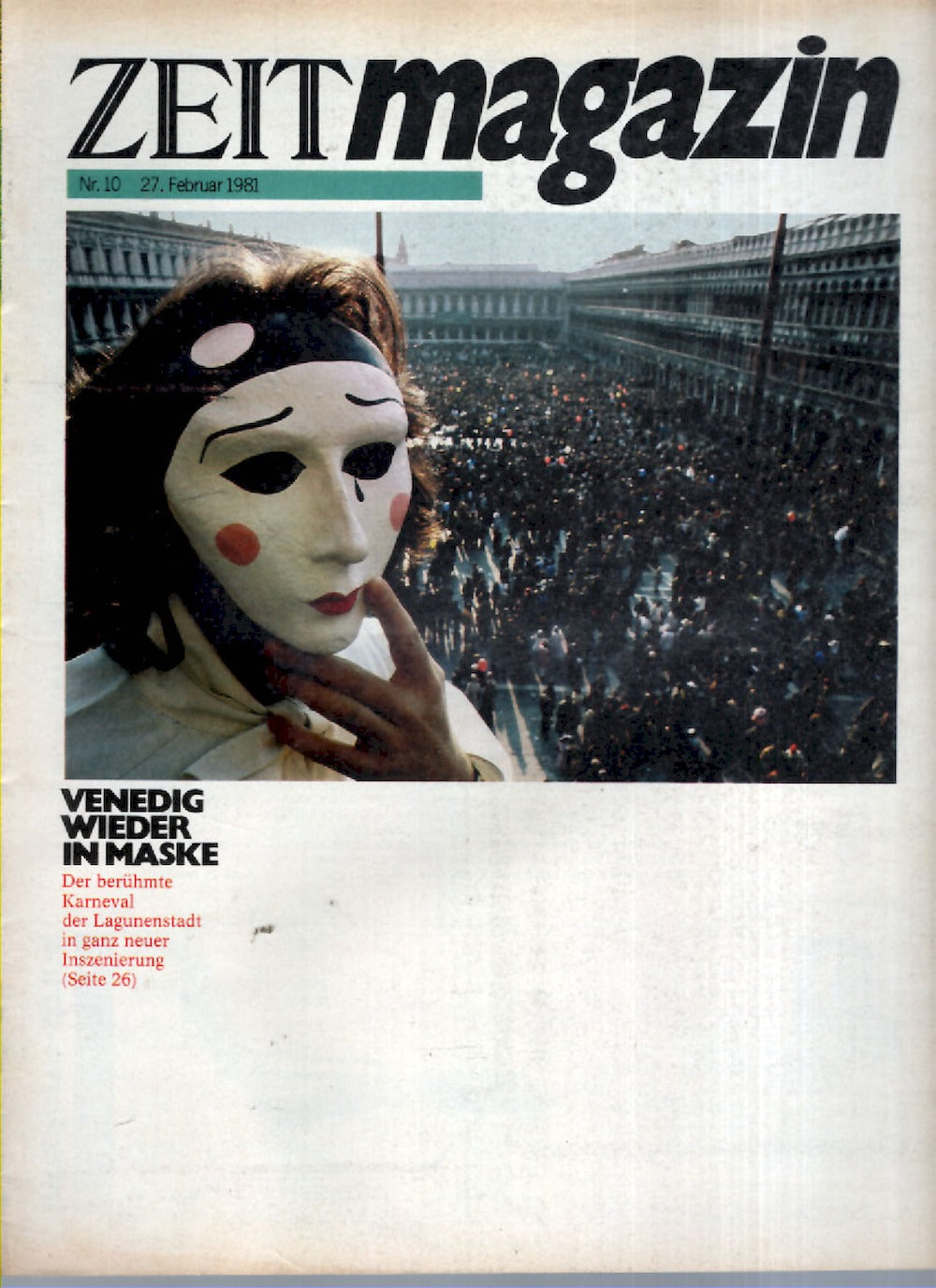 Zeit Magazin Deutschland 1981-10 Venedig