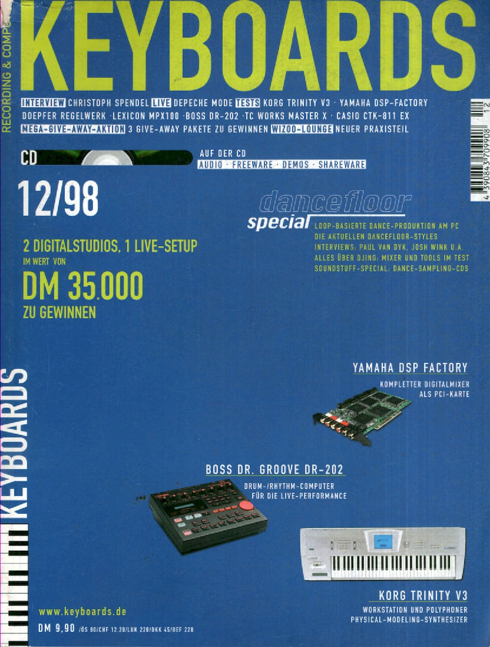 Keyboards Magazin Deutschland 1998-12 Josh Wink Paul Van Dyke Depeche Mode