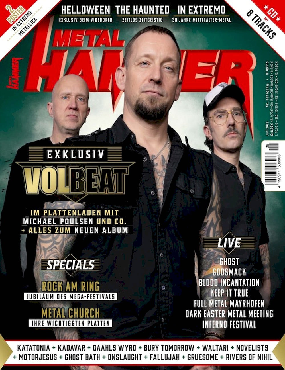 Metal Hammer Magazin Deutschland 2025-06 Volbeat Metal Church + CD