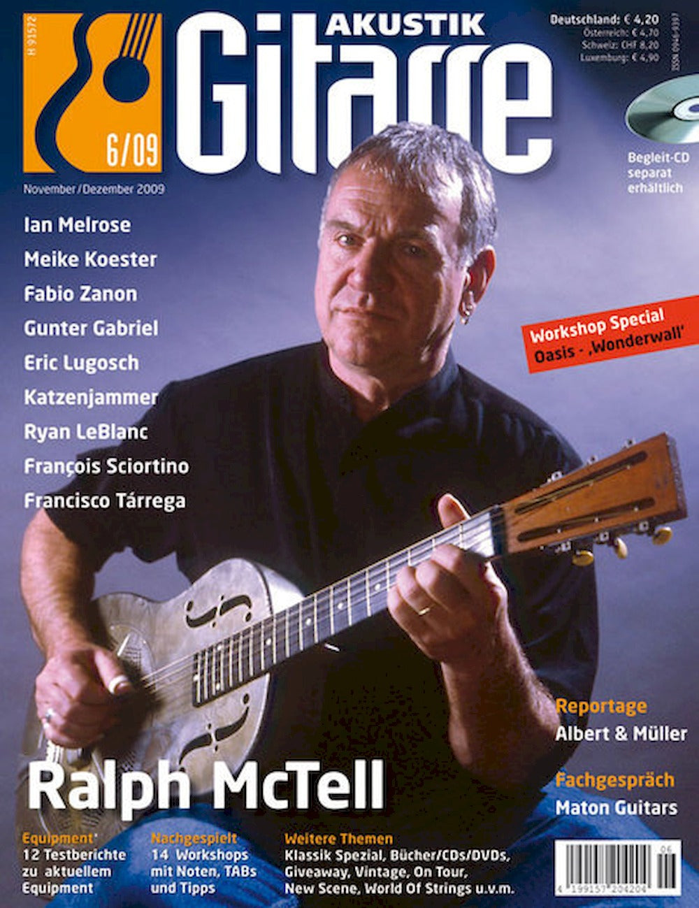 Akustik Gitarre Magazin Deutschland 2009-06 Ralph McTell Ian Melrose Meike Koester Fabio Zanon Gunter Gabriel