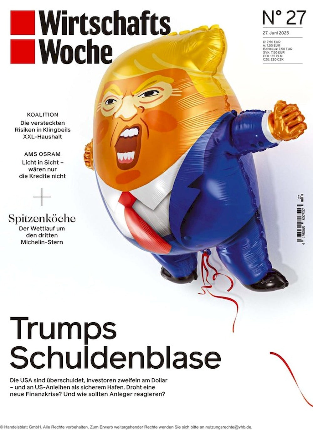 Wirtschaftswoche Magazin Deutschland 2025-27 Donald Trump Finance