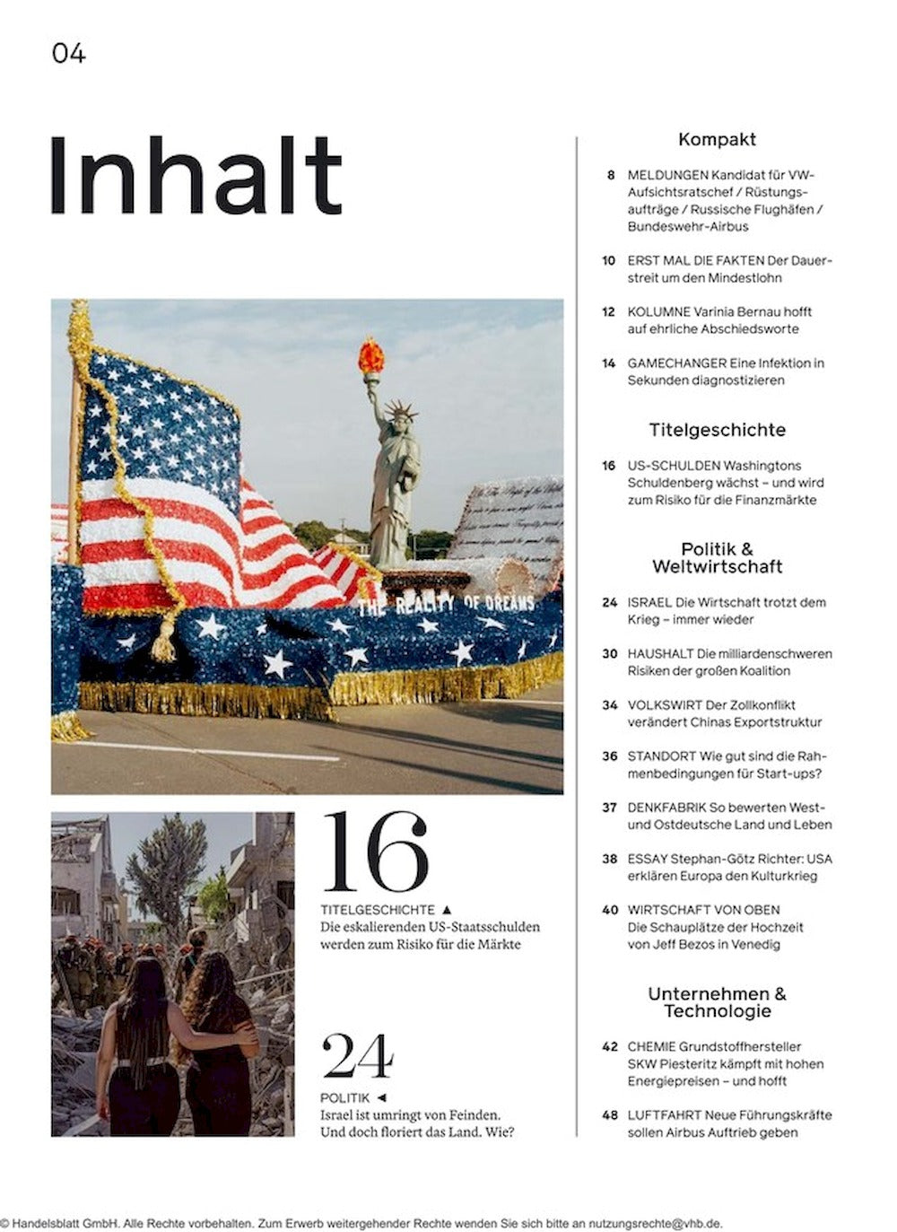 Wirtschaftswoche Magazin Deutschland 2025-27 Donald Trump Finance
