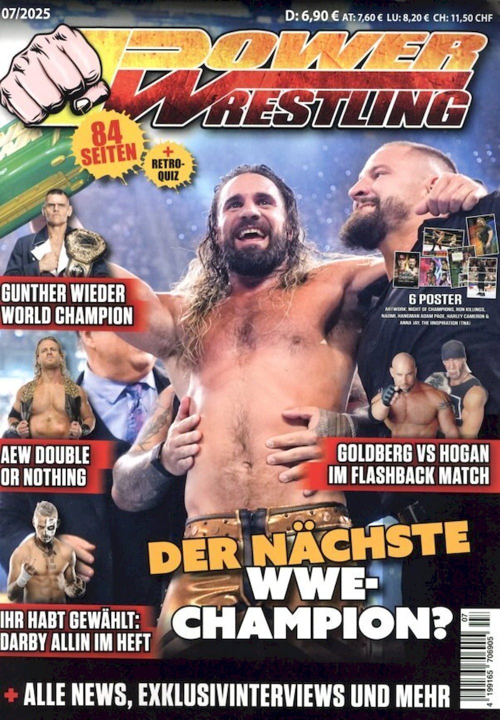 Power Wrestling Magazin Deutschland 2025-07 Gunther Goldberg Hogan + Poster