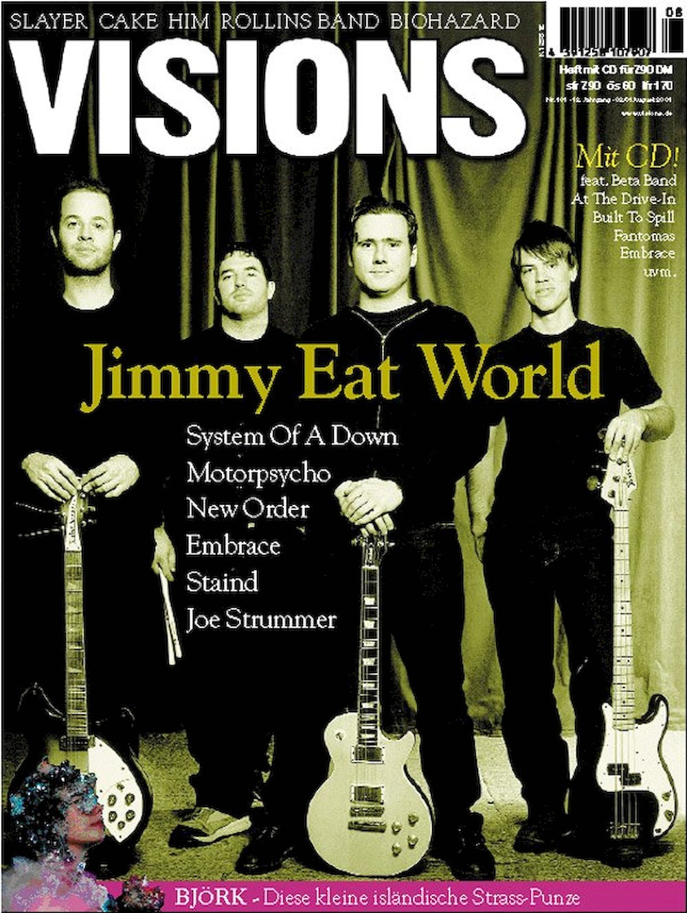 Visions Magazin Deutschland 2001-10 Jimmy Eat World Björk New Order Embrace #102