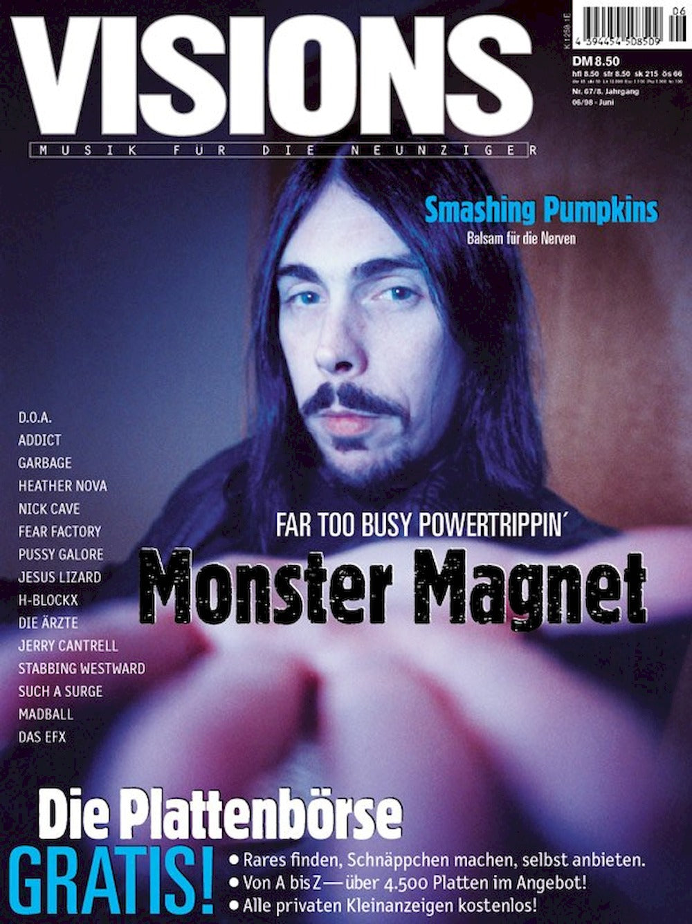 Visions Magazin Deutschland 1998-08 Monster Magnet Smashing Pumpkins Garbage #67