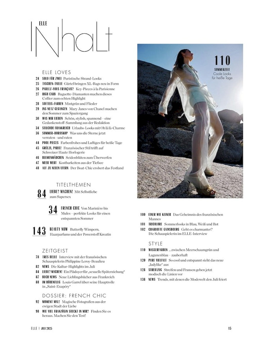 Elle Magazin Deutschland 2025-07 Loane Normand