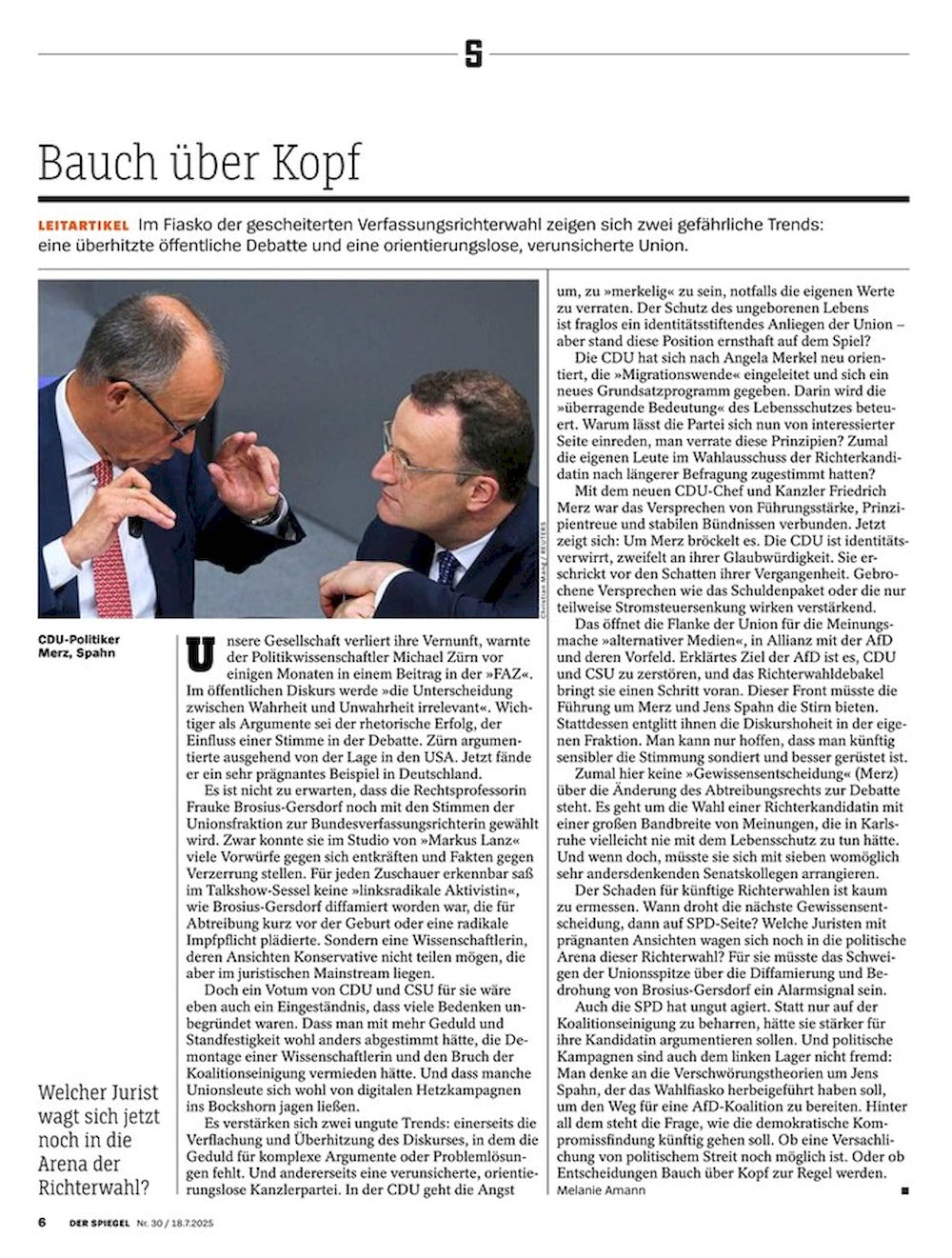 Der Spiegel Magazin Deutschland 2025-30 Donald Trump Putin