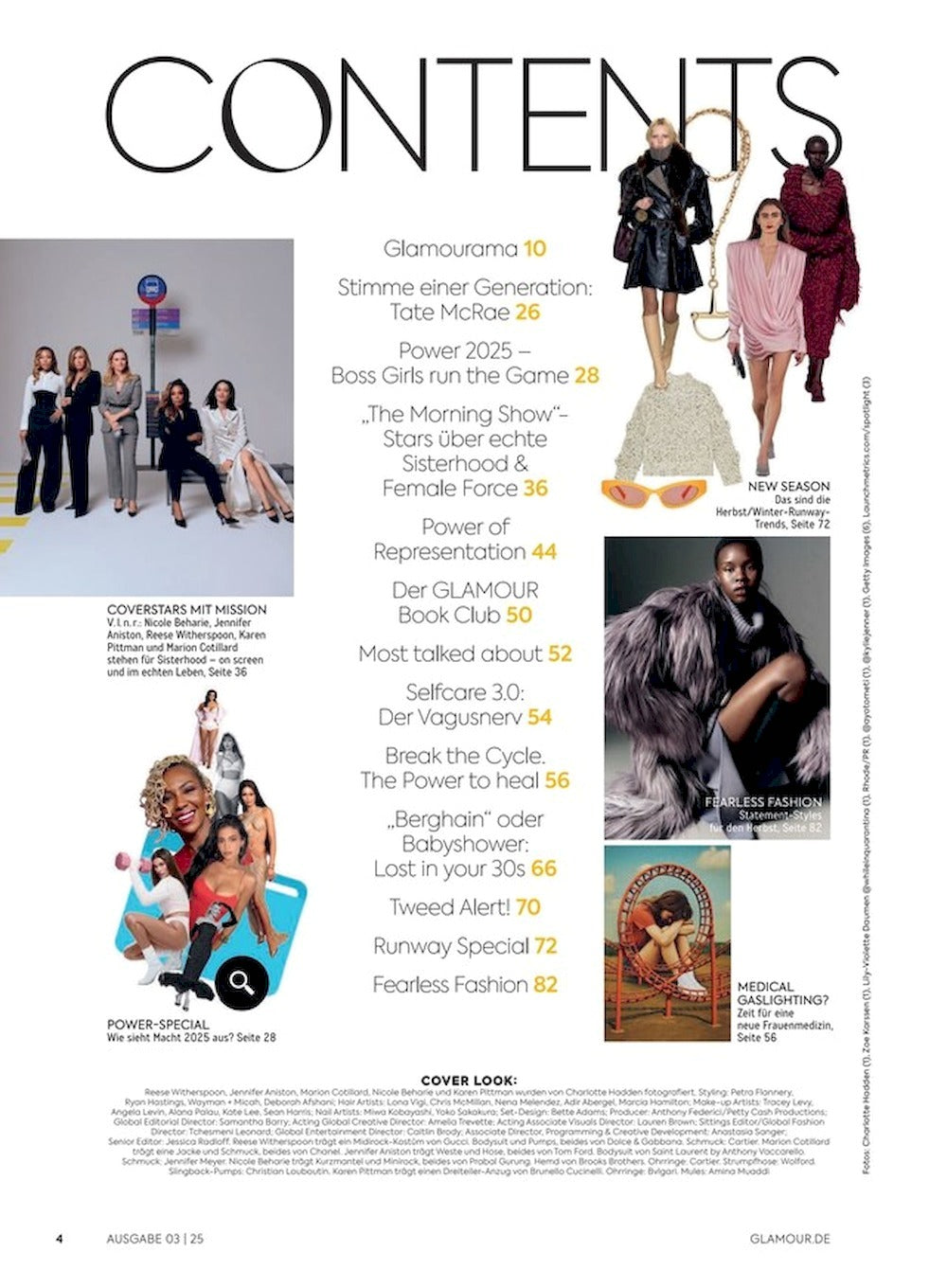 Glamour Magazin Deutschland 2025-03 Aniston Witherspoon Cotillard Beharie Pittman