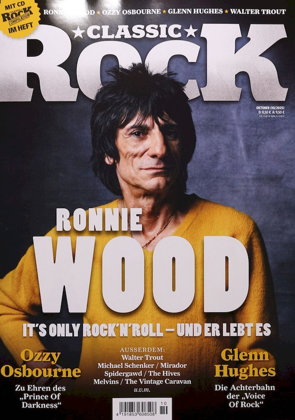 Classic Rock Magazin Deutschland 2025-10 Ronnie Wood Ozzy Osbourne #143