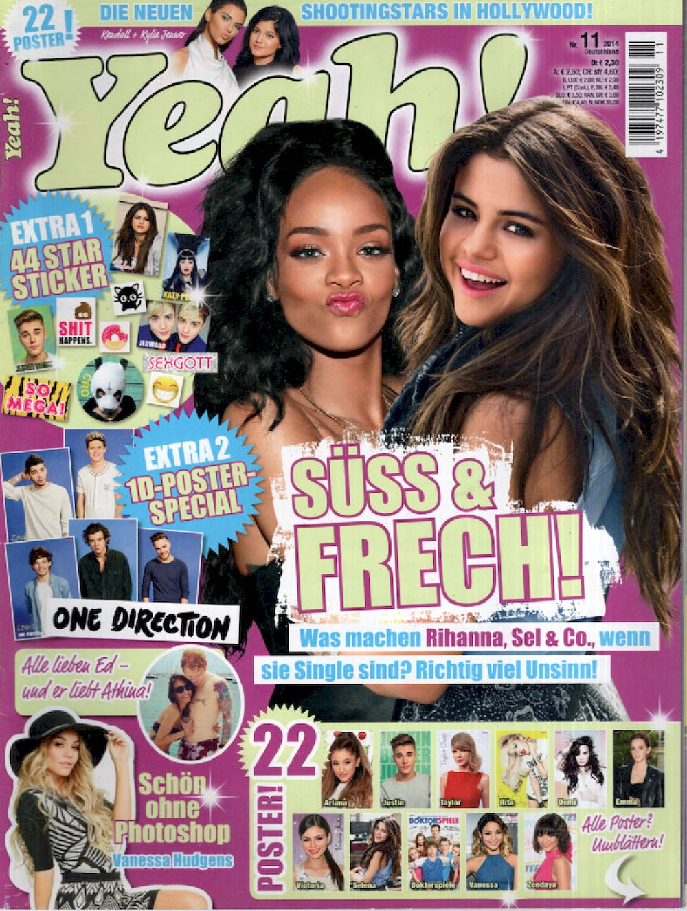 Yeah Magazin Deutschland 2014-11 Rihanna Selena Gomez Kendall Jenner