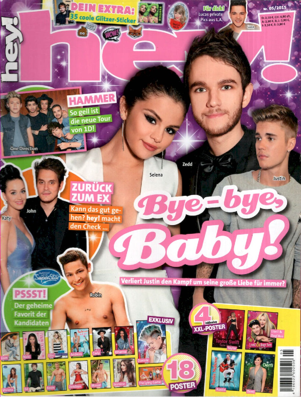 Hey Magazin Deutschland 2015-05 Selena Gomez Zedd Justin Bieber