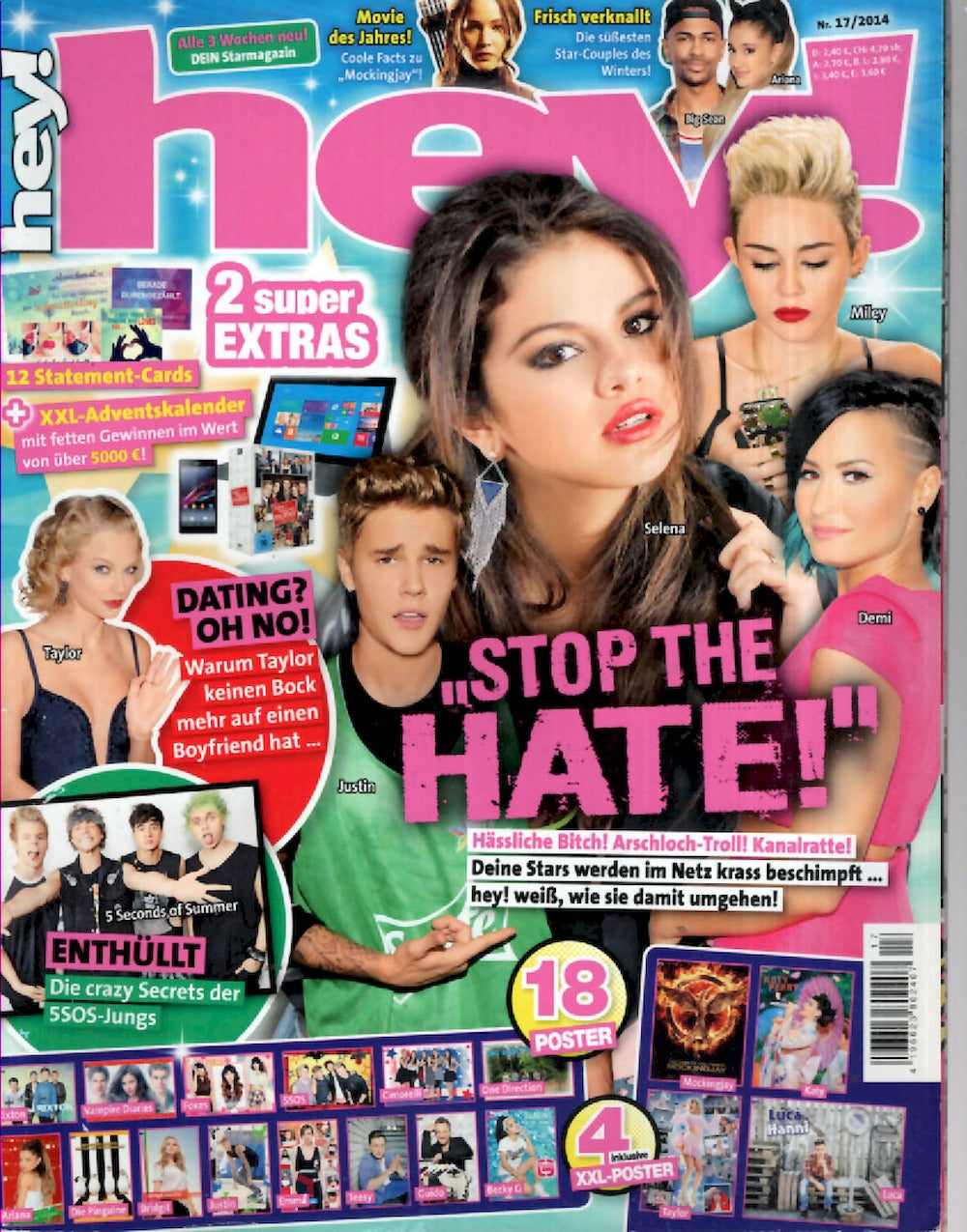 Hey Magazin Deutschland 2014-17 Selena Gomez Justin Bieber