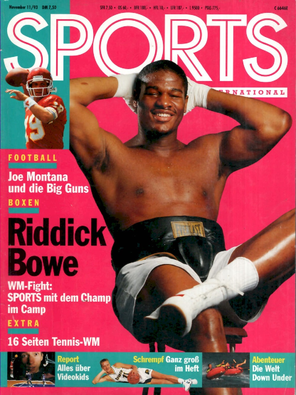 Sports International Magazin Deutschland 1993-11 Riddick Bowe Detlef Schrempf