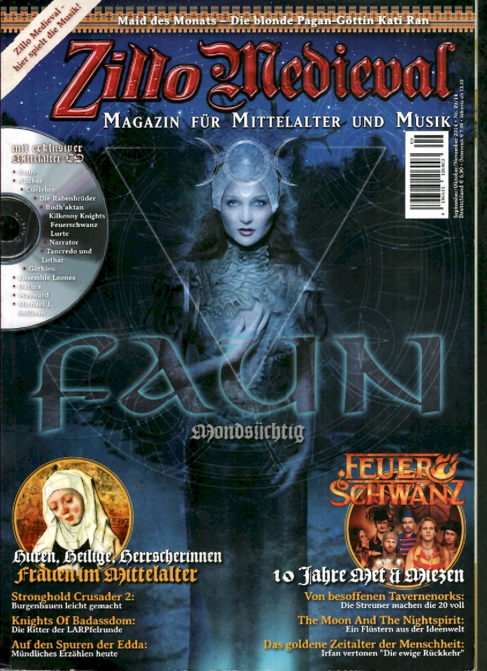 Zillo Medieval Magazin Deutschland 2014-09 Faun Feuerschwanz