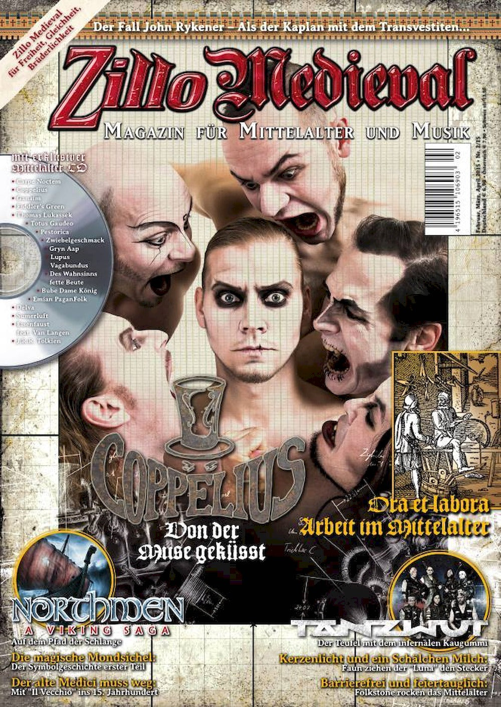 Zillo Medieval Magazin Deutschland 2015-02 Coppelius Tanzwut
