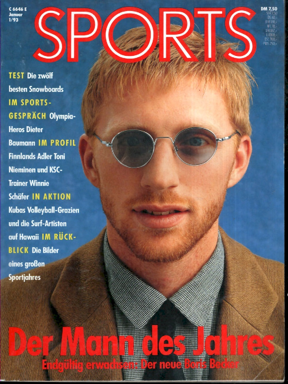 Sports Magazin Deutschland 1993-01 Boris Becker
