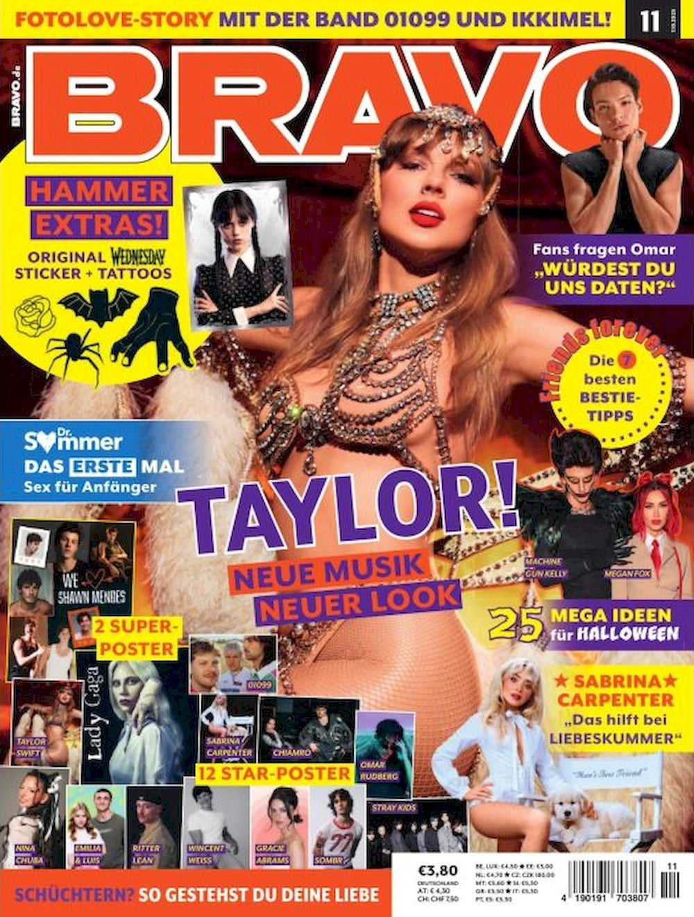 Bravo Magazin Deutschland 2025-11 Taylor Swift Lady Gaga + Poster