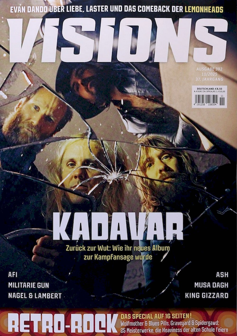 Visions Magazin Deutschland 2025-11 Kadavar Lemonheads #392