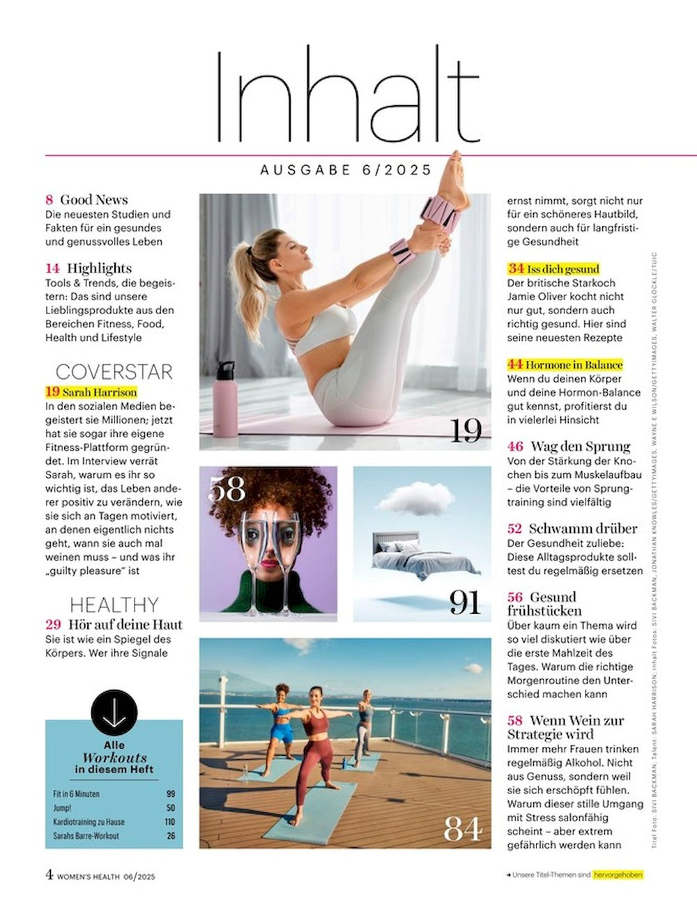 Womens Health Magazin Deutschland 2025-06 Sarah Harrison